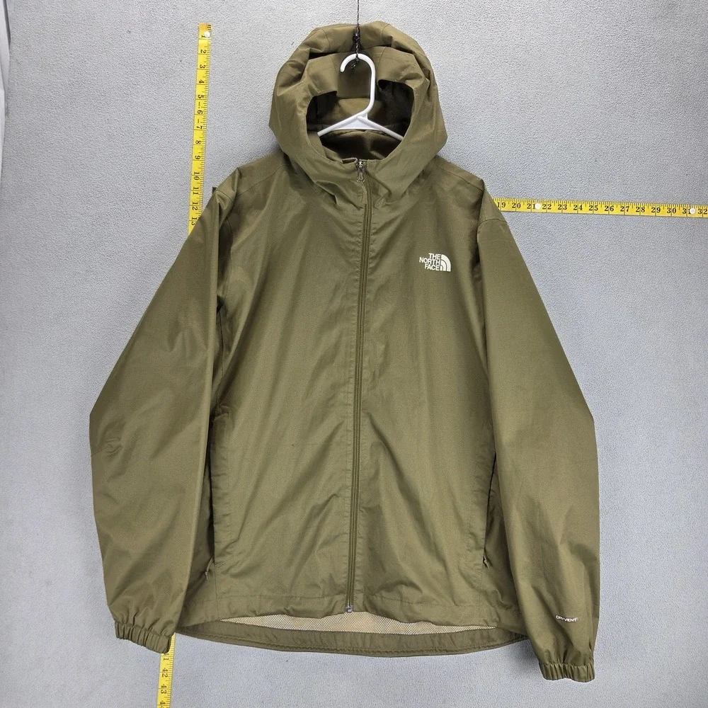 The North Face Jacket Mens XL Green Quest Hooded DryVent Waterproof Lightweight